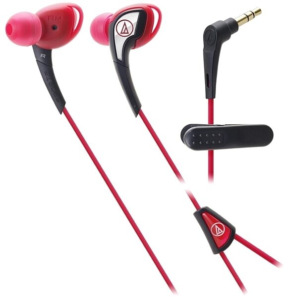 Audio-Technica ATH-SPORT2 SonicSport In-Ear Headphones, Red