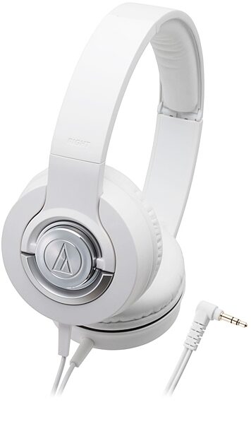 Audio-Technica ATH-WS33X Solid Bass Portable Headphones, White