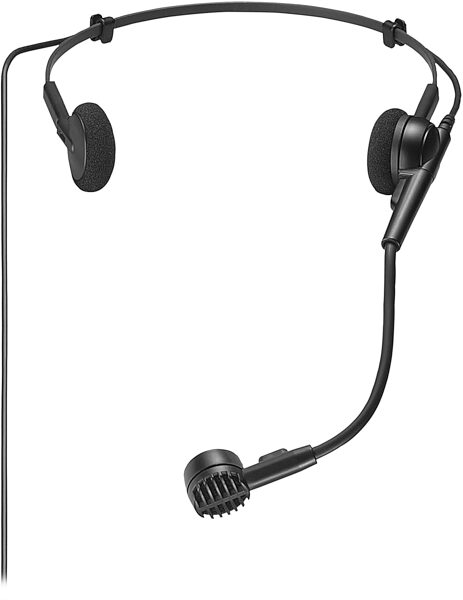Audio-Technica ATM75cW Cardioid Condenser Headworn Microphone, With Locking 4-pin Connector, Front
