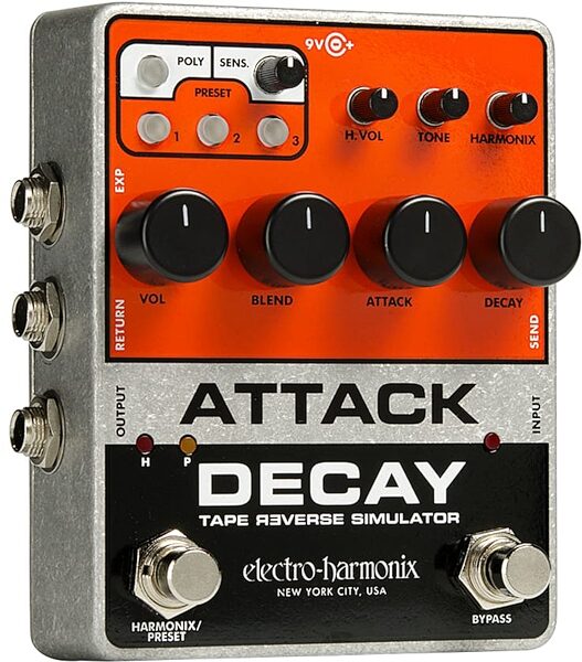 Electro-Harmonix Attack Decay Pedal, Action Position Back
