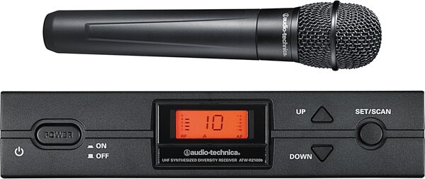 Audio-Technica ATW-2120b Wireless Handheld Microphone System, Action Position Back