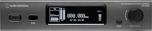 Audio-Technica ATW-R3210 3000 Series (Fourth Generation) Diversity Receiver, Band DE2: 470.125 to 529.975 MHz, Action Position Back