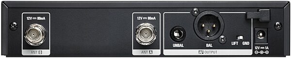 Audio-Technica ATW-3211/894X 3000 Series Wireless Headworn Microphone System, Receiver Rear