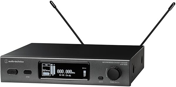 Audio-Technica ATW-3211/892X 3000 Series Wireless Headworn Microphone System, Beige, Band DE2 (470.125 - 529.975 MHz), Receiver Angle