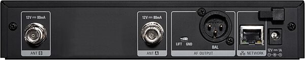 Audio-Technica ATW-R3210N 3000 Series (4th generation) Network-Enabled Receiver, Band DE2: 470.125 to 529.975 MHz, Rear