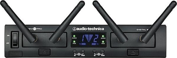 Audio-Technica ATW-1322 Digital Dual Wireless Handheld Microphone System, USED, Warehouse Resealed, Action Position Back