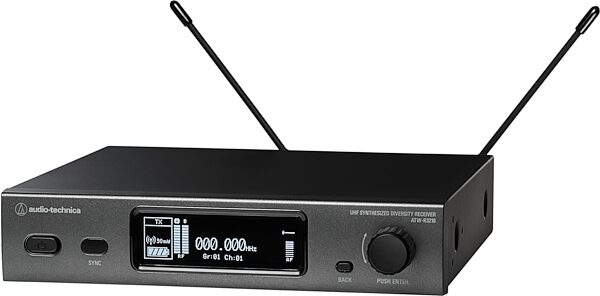 Audio-Technica ATW-3211/831 Fourth-Generation 3000 Series Wireless Lavalier System, Band EE1 (530 - 589.975 MHz), Action Position Back