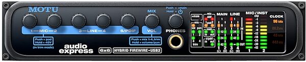 MOTU Audio Express 6x6 Hybrid FireWire and USB 2.0 Audio Interface, Blemished, Front