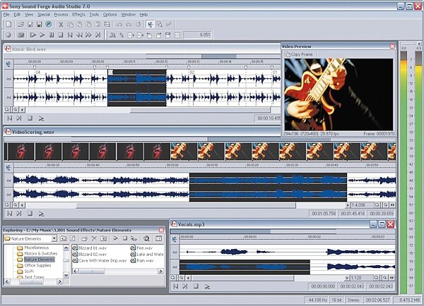 Sony Sound Forge Audio Studio (Windows), Screen Shot