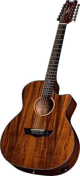 Dean AXS Exotic Koa Cutaway 12-String Acoustic-Electric Guitar, Angled Front