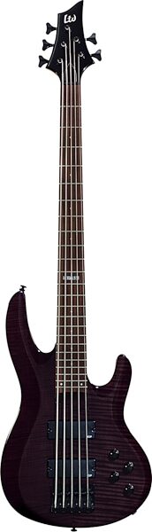 ESP LTD B155FM 5-String Electric Bass, See Thru Black