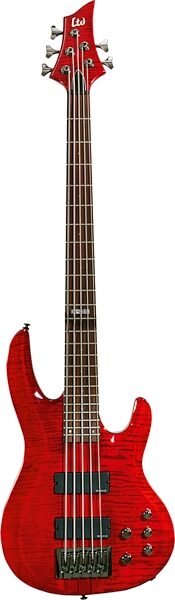 ESP LTD B255 5-String Electric Bass, See Thru Black Cherry
