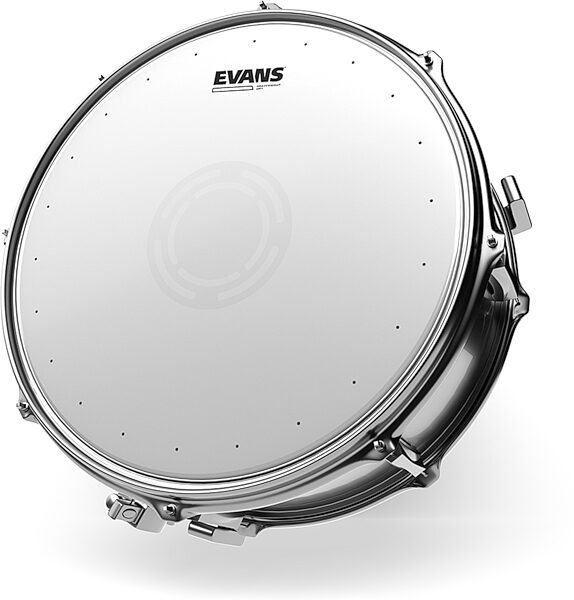 Evans Heavyweight Coated Dry Dot Snare Head, 14 inch, Action Position Back