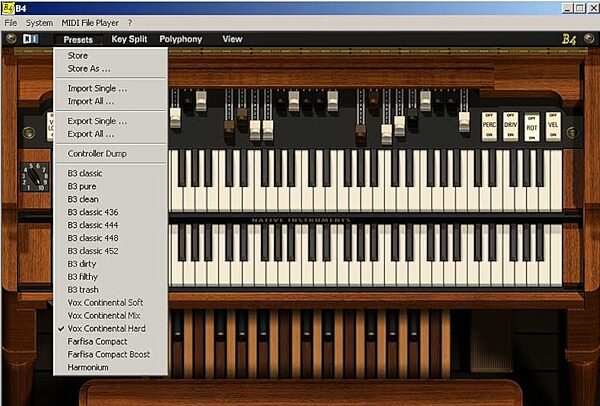 Native Instruments B4 Tonewheel Set (Macintosh and Windows), Screenshot