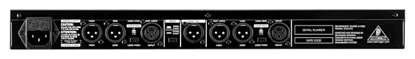 Behringer CX2310 Super-X 2-Way Stereo/3-Way Mono Frequency Crossover with Subwoofer Out, back