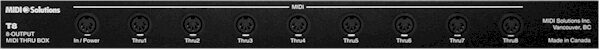 MIDI Solutions T8 8-Output Active MIDI Thru Box, New, Back
