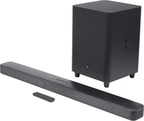 JBL Bar 5.1 Surround Soundbar and Subwoofer System (550 Watts), Main with all components Front