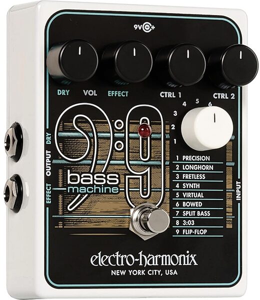 Electro-Harmonix BASS9 Bass Emulator Pedal, New, Action Position Back