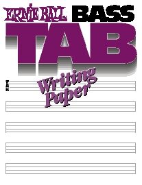 Ernie Ball Bass Tab Writing Paper Book, Main