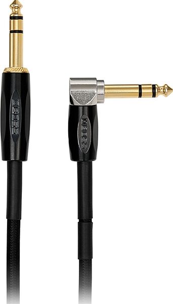 Boss BCC TRS Cable, Straight to Right Angle Plug, Action Position Front