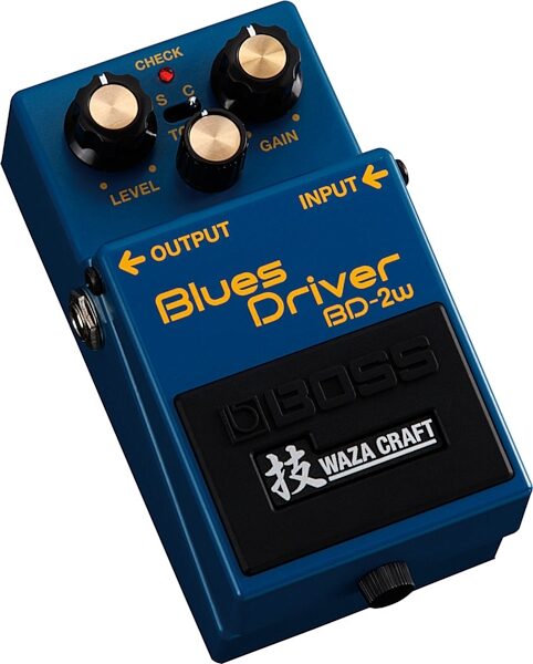 Boss BD-2w Waza Craft Special Edition Blues Driver Pedal, New, Angle