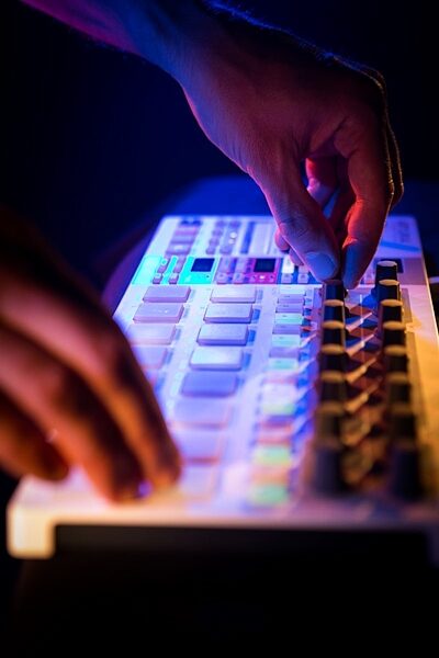 Arturia BeatStep Pro Controller and Sequencer, White, In Use 4
