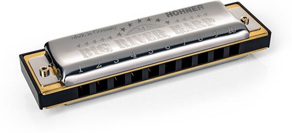Hohner Big River Harp Harmonica, Key of A Major, Action Position Back