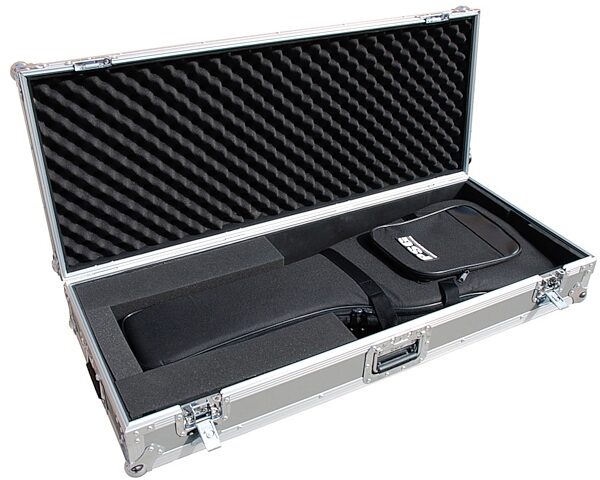 ProStageGear PSGFC Electric Guitar Flight Case with Gig Bag, Alternate Open
