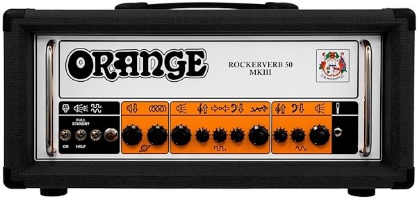 Orange Rockerverb MkIII Guitar Amplifier Head (50 Watts), Black, Black