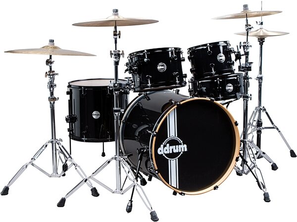 DDrum Reflex 22 5-Piece Players Drum Shell Kit, Black
