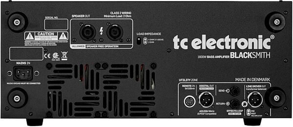 TC Electronic Blacksmith Bass Amplifier Head (1600 Watts), Rear