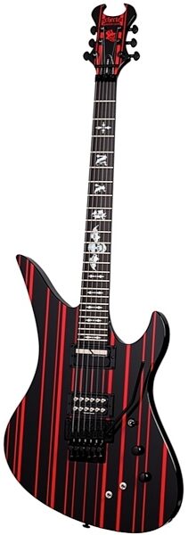 Schecter Special Edition Synyster Gates Custom S Electric Guitar, Black with Red Stripes