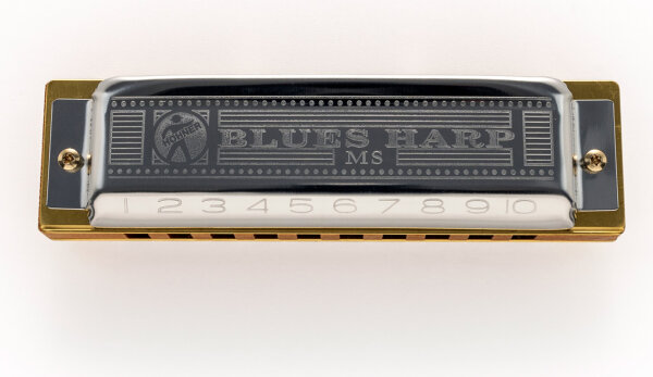 Hohner Blues Harp Harmonica, Key of A Major, view