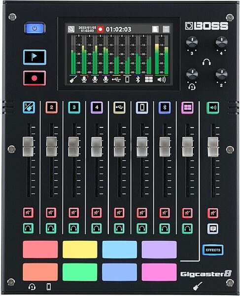 Boss Gigcaster 8 Digital Mixer with USB Interface, Blemished, Action Position Back