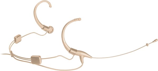 Audio-Technica BP892cH MicroSet Subminiature Omnidirectional Condenser Headworn Microphone, Beige, USED, Warehouse Resealed, Action Position Back