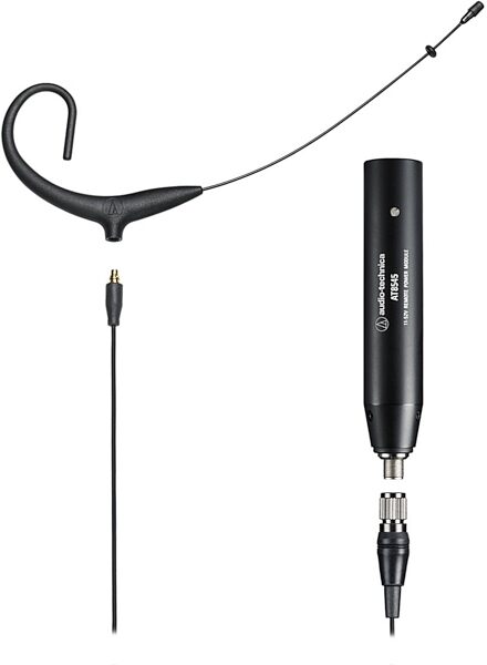 Audio-Technica BP892x Omnidirectional Condenser Headworn Microphone (with AT8545 Power Module), Black, BP892x, USED, Blemished, Main