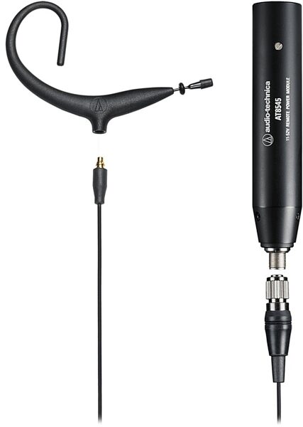 Audio-Technica BP893x Omnidirectional Condenser Headworn Microphone (with AT8545 Power Module), Black, BP893x, USED, Blemished, Main