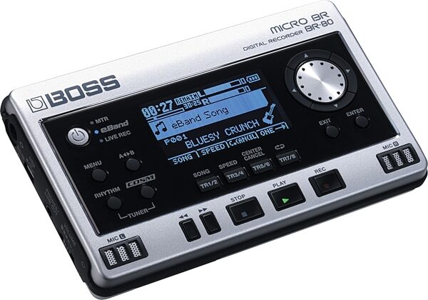 Boss Micro BR BR-80 Digital Recorder, New, Left Angle