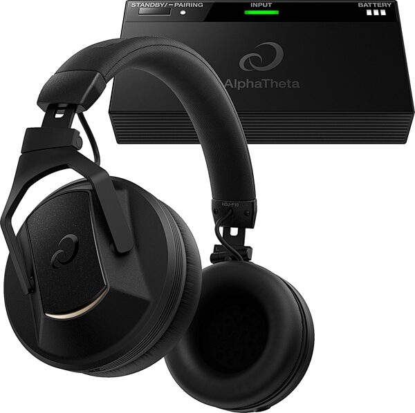 AlphaTheta HDJ-F10-TX Wireless Headphones Bundle with HP-TX01 Transmitter, New, Main