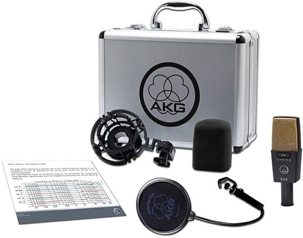 AKG C 414 XL II 9-Pattern Condenser Microphone, Single, Package