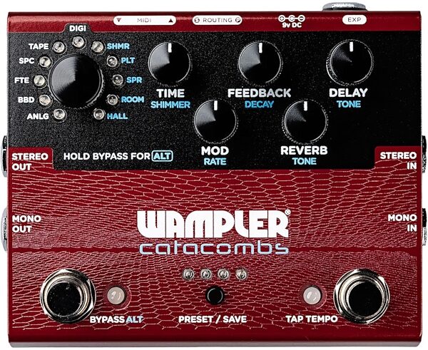 Wampler Catacombs Reverb and Delay Pedal, New, Main