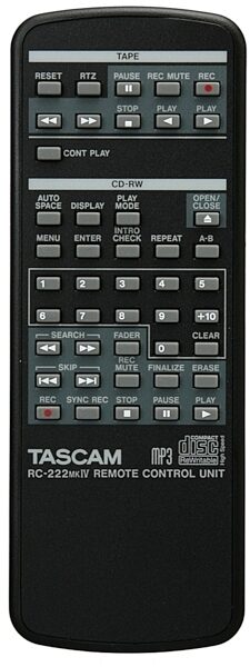 TASCAM CC-222MKIV CD Recorder and Cassette Player, Remote