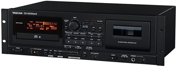 TASCAM CD-A550mkII CD Player/Cassette Recorder, Angle