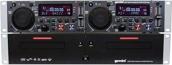 Gemini CDMP2600 Professional Dual DJ CD/MP3 Player, Front