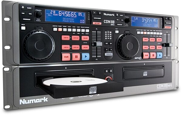 Numark CDN88 MP3 Dual CD/MP3 Player, Angle