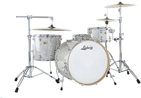 Ludwig LRC22 Centennial 4-Piece Core Drum Shell Kit, Silver Sparkle