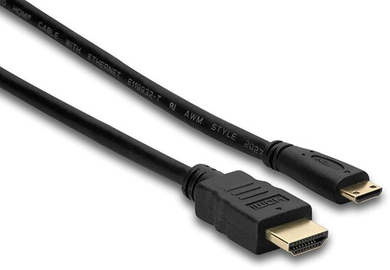 Hosa High-Speed HDMI to HDMI Mini Cable, 3 foot, HDMC-403, Main