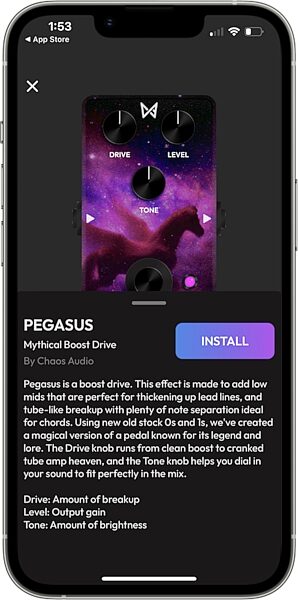 Chaos Audio Stratus Multieffects Pedal, With Mobile App, Action Position Back