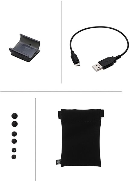Audio-Technica ATH-CKR55BT Bluetooth In-Ear Headphones, Black, Pack