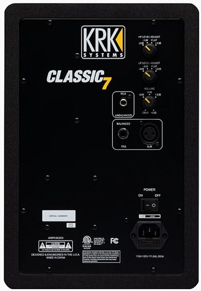 KRK Classic 7 Professional Active 2-Way Studio Monitor, 7 inch, Back